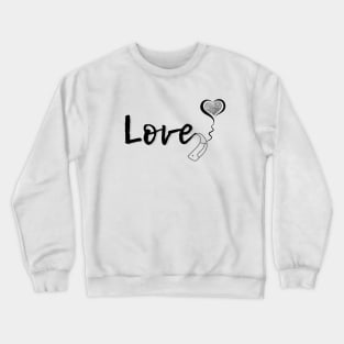 Love | Cochlear Implant | Black & Gray Crewneck Sweatshirt